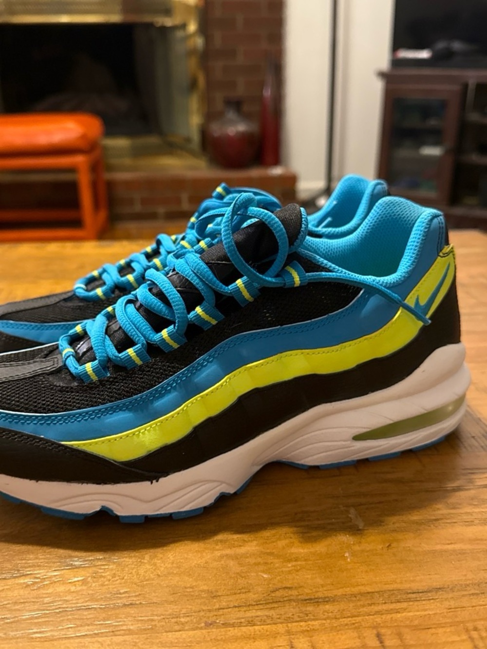 Nike Kids Sneakers in Black, Blue & Yellow